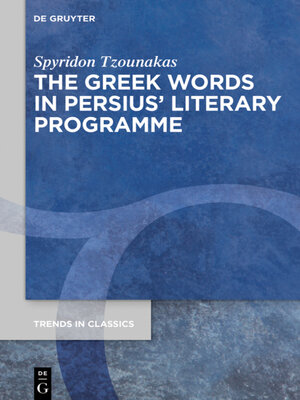 cover image of The Greek Words in Persius' Literary Programme